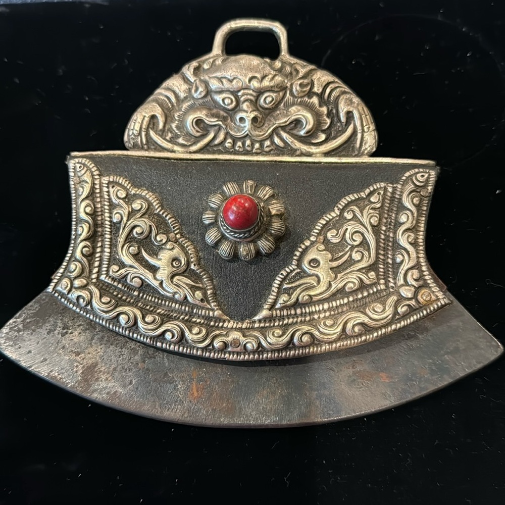 Rare Antique Tibetan Flint Purse Chuckmuk Early 1900s